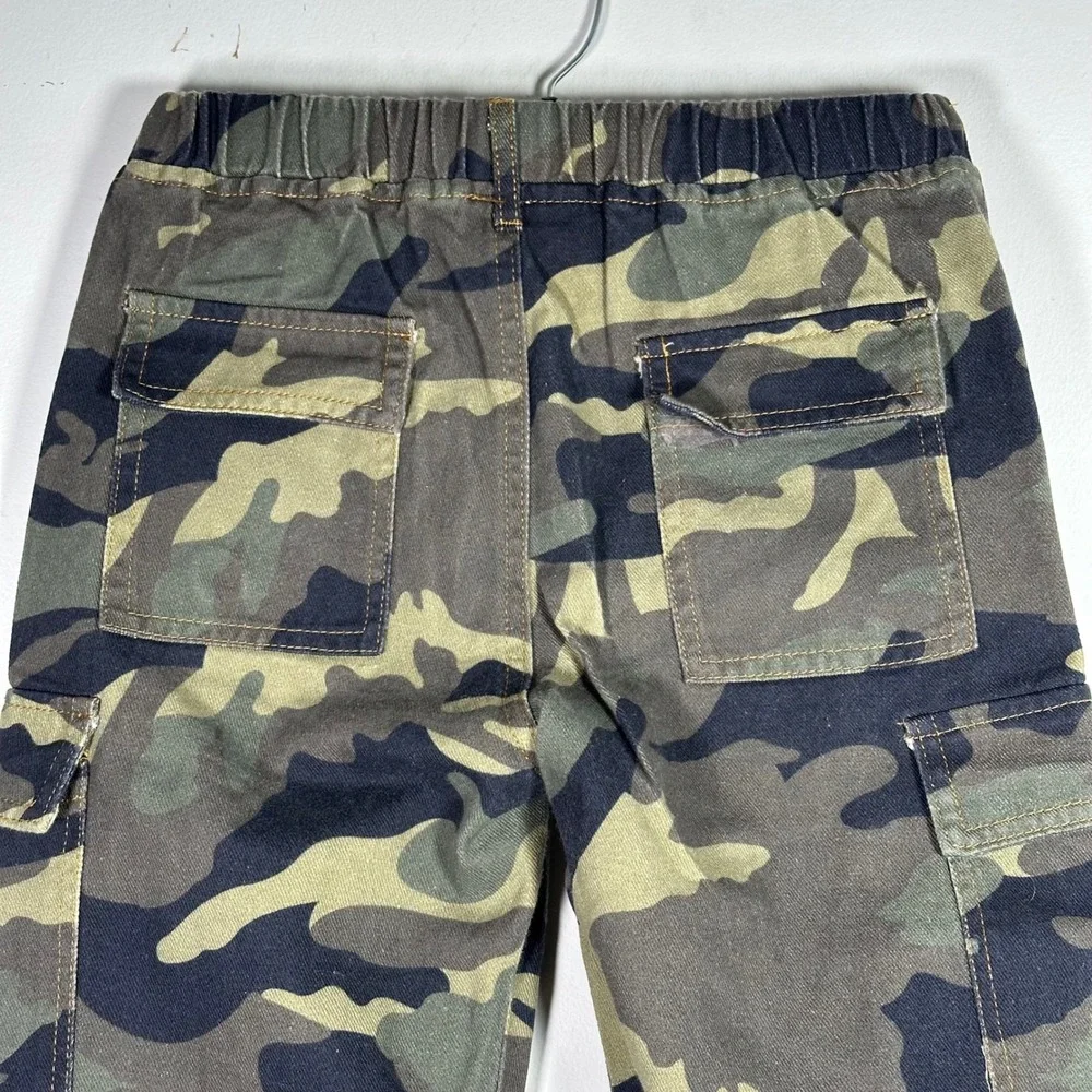 Kids Camo Cargo Jogger dance hip hop solo Pants Camouflage Utility Size 6Y